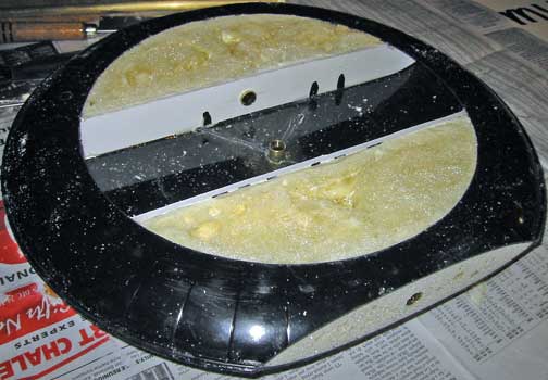 Hub with foam trimmed